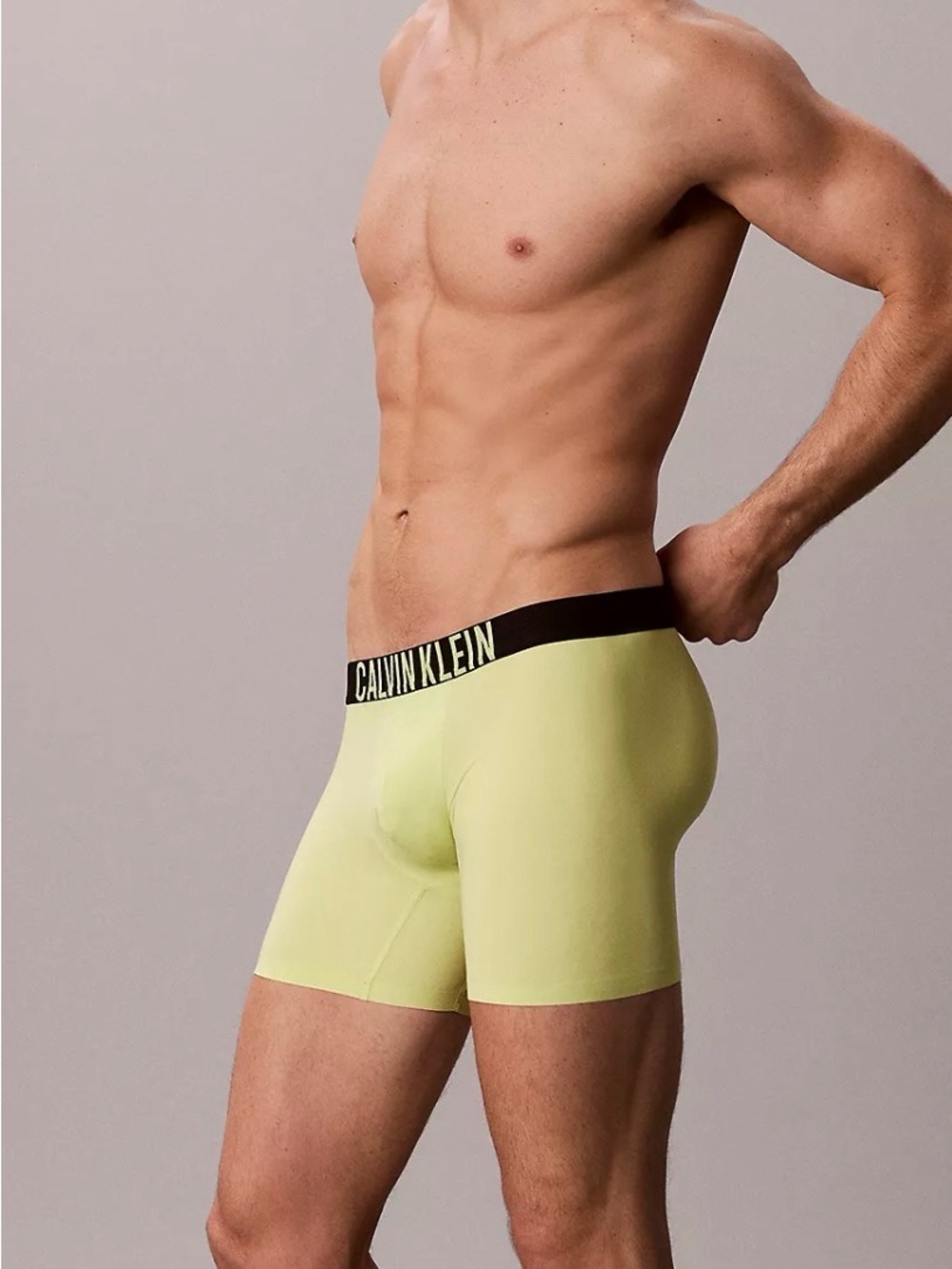 Calvin Klein Microfiber steel box brief new streched  - yellow Lemmon -
